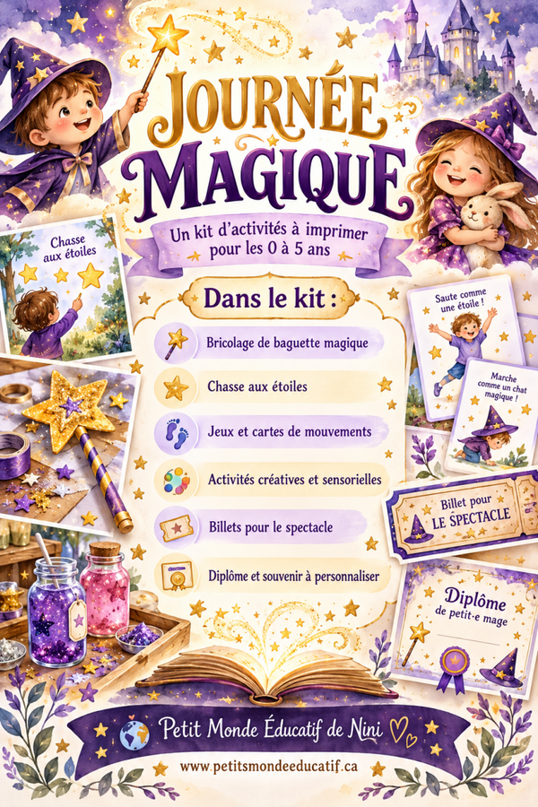 🪄 Journée magique | Kit d’activités à imprimer pour les 0 à 5 ans