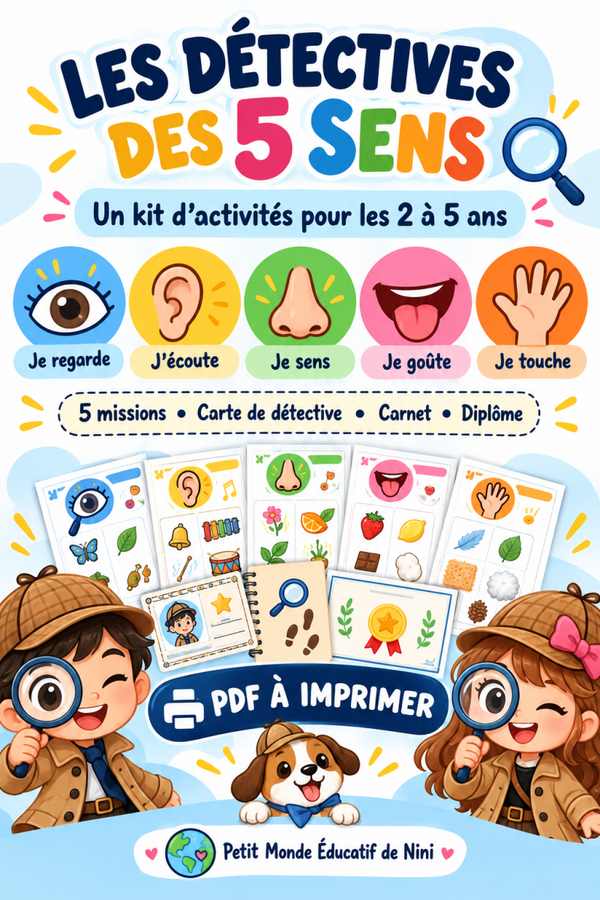 Les détectives des 5 sens 🔎👀👂👃👅✋