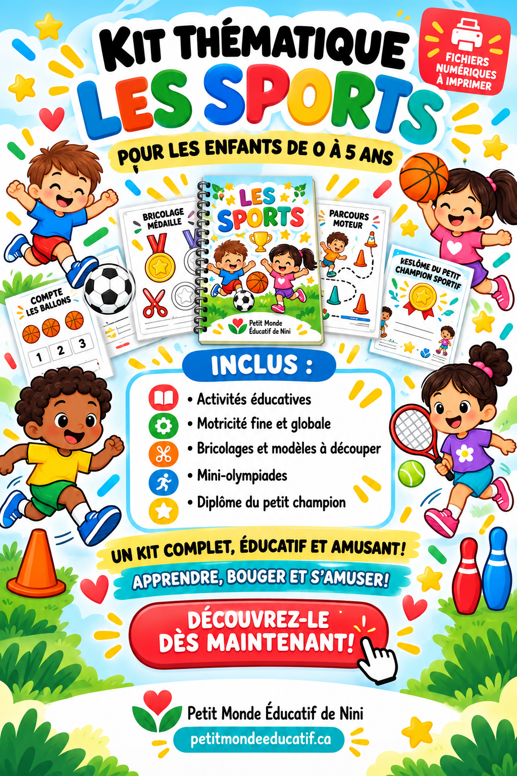 Kit thématique – Les sports ⚽🏀🎾🏅
