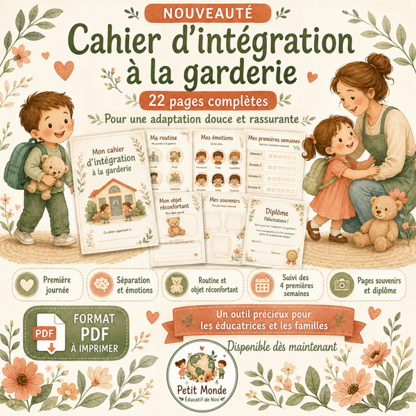 Cahier d’intégration à la garderie 🌿