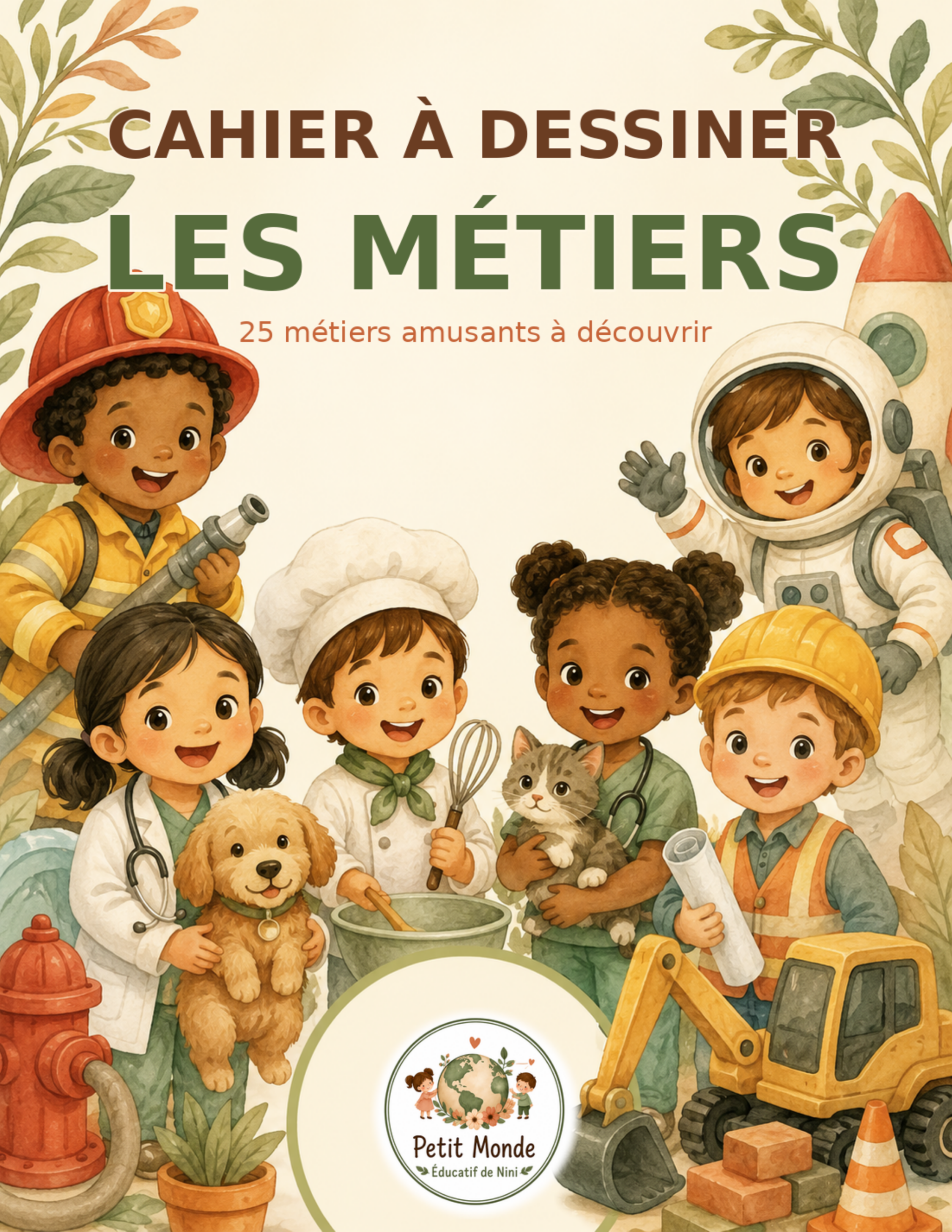 🎨 Cahier à dessiner – Les métiers 👩‍🚒👨‍🍳👩‍⚕️
