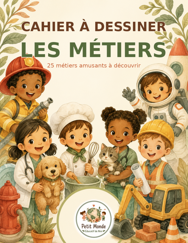 🎨 Cahier à dessiner – Les métiers 👩‍🚒👨‍🍳👩‍⚕️