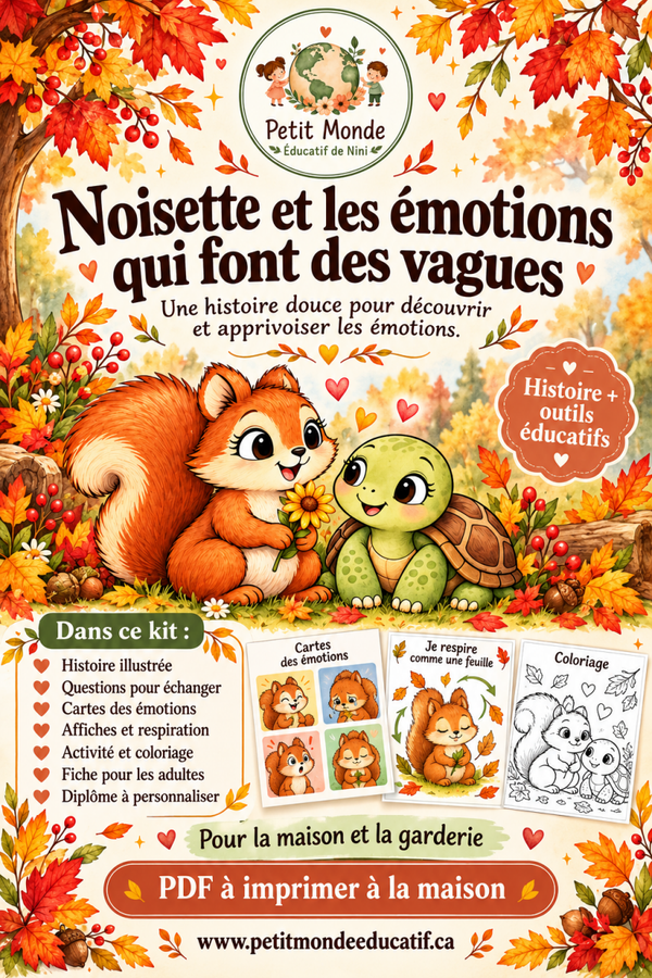 🐿️💛 Découvrez Noisette et les émotions qui font des vagues !