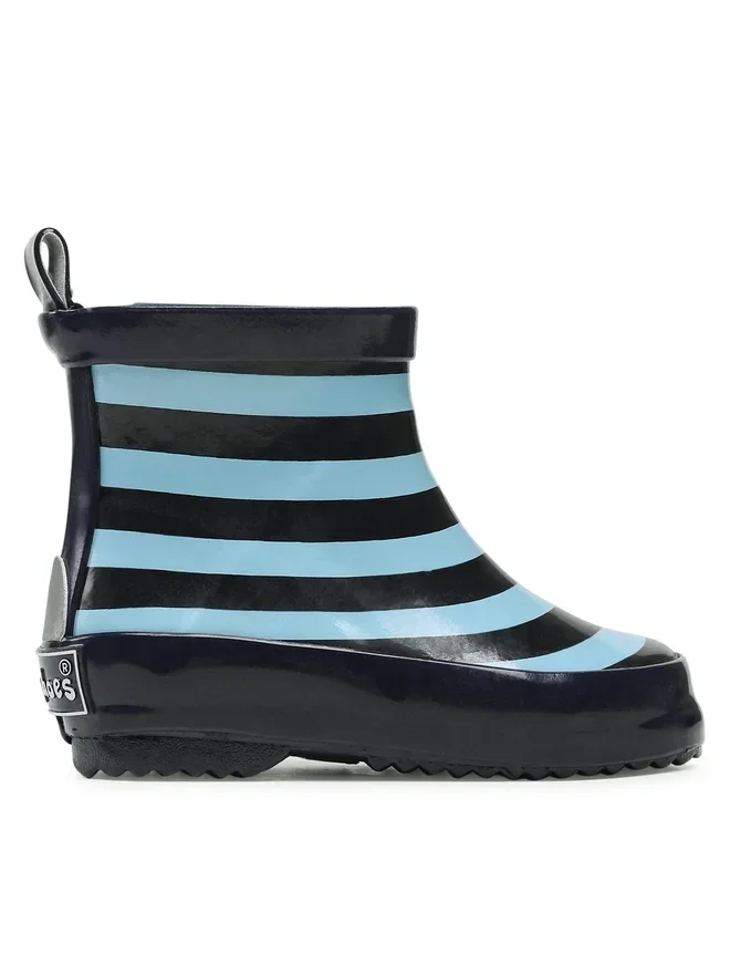 Playshoes korte regenlaars blauw gestreept