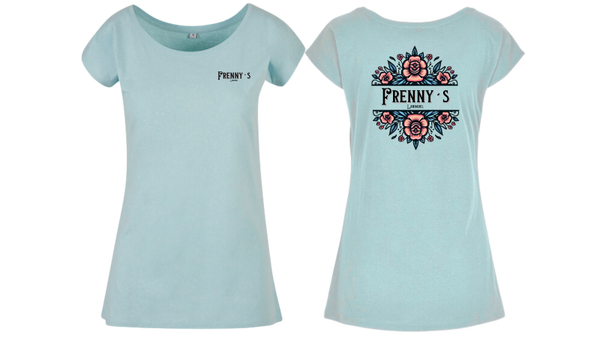 Girlie-Shirt Wide Neck ocean blue