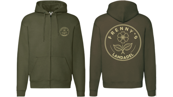 Zip-Hoodie mit Druck