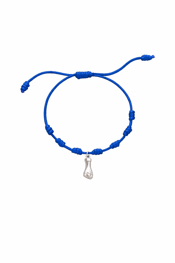 PULSERA DE 7 NUDOS Y PUÑO DE PLATA