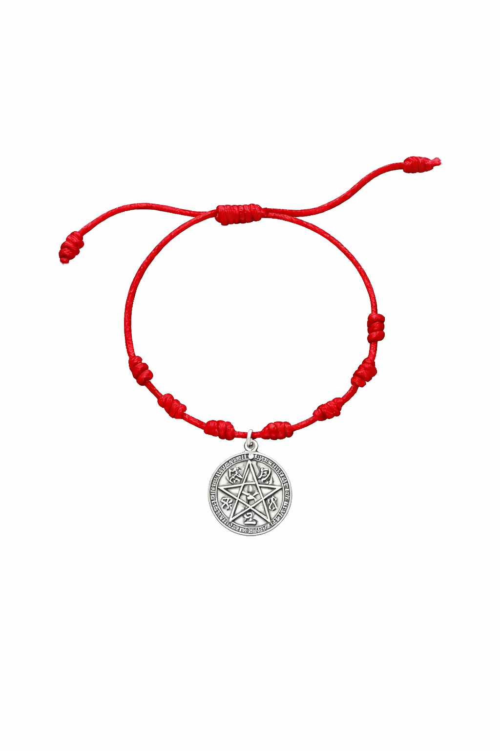 PULSERA DE 7 NUDOS ROJA