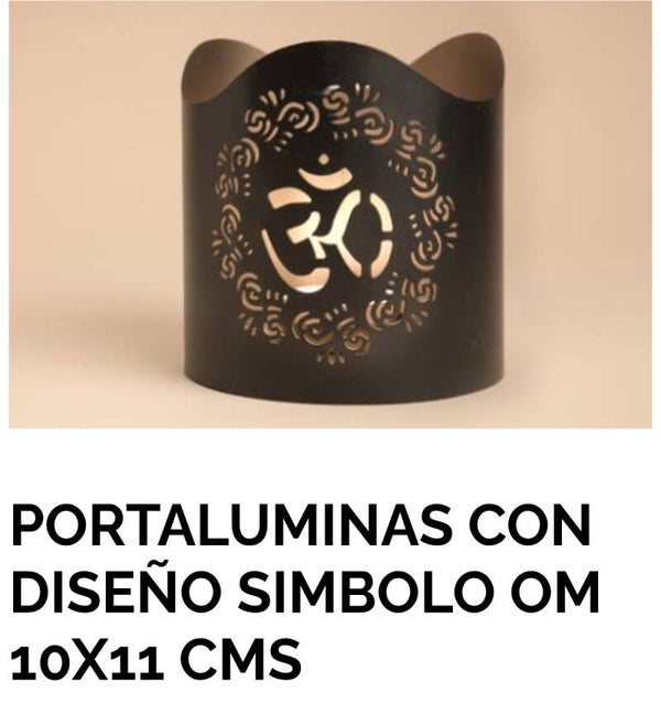 PORTA VELAS CON SIMBOLO OM
