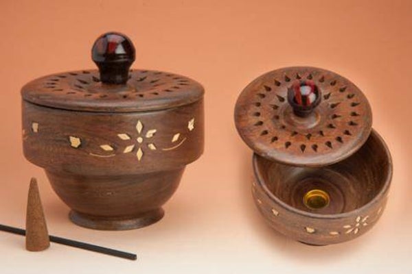 INCENSARIO MADERA REDONDO 10X11CM