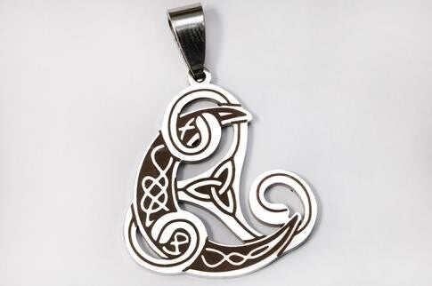 COLGANTE ACERO TRISQUEL CON TRIQUETA Y LUNA