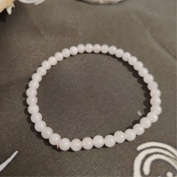 PULSERA ELASTICA CUARZO ROSA