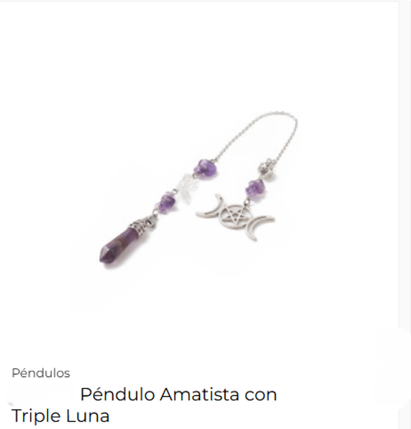 Péndulo Amatista con Triple Luna