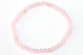 PULSERA ELÁSTICA BOLA 4MM CUARZO ROSA