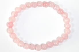 PULSERA ELASTICA CUARZO ROSA BOLA 6MM
