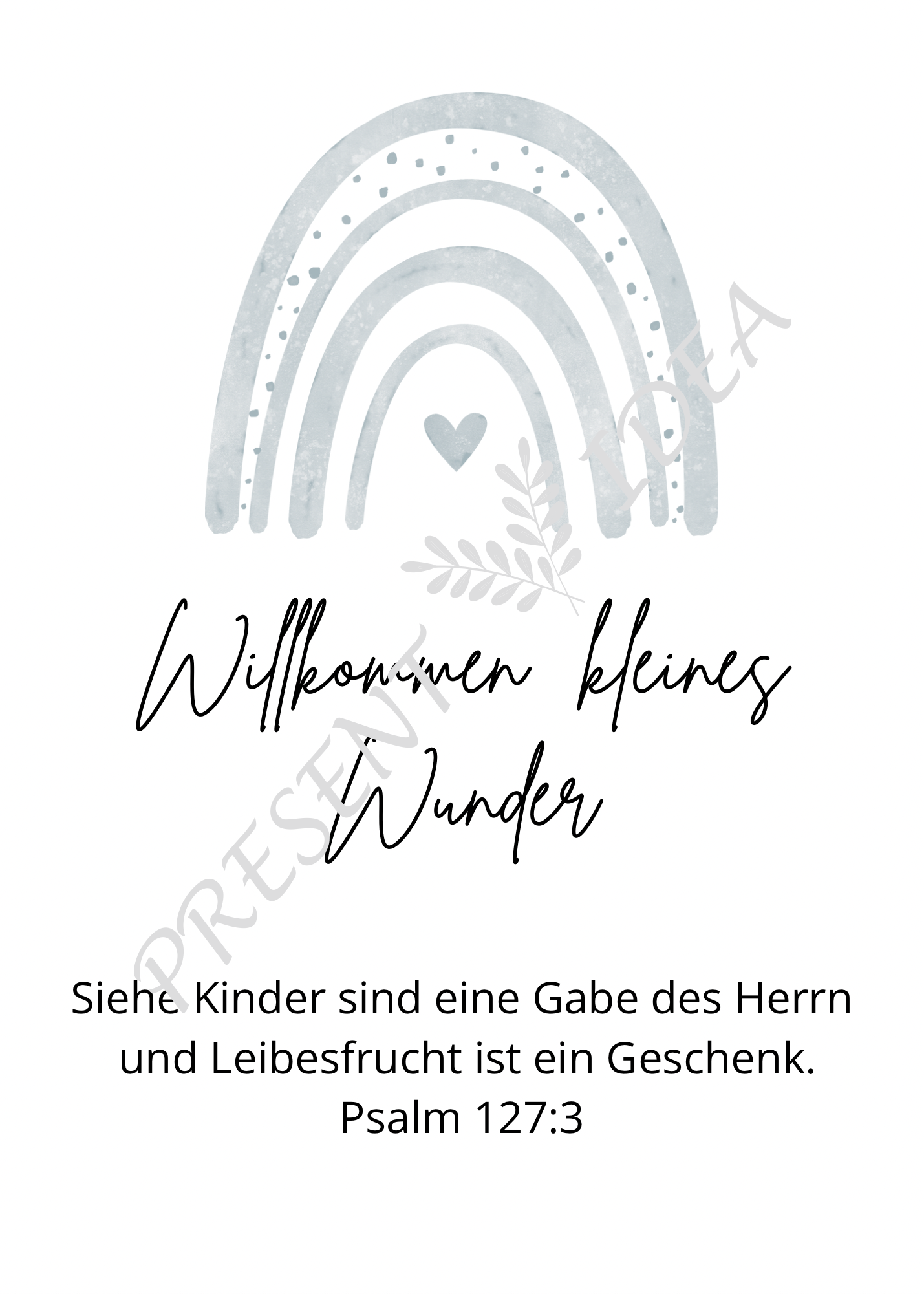 Karte zur Geburt - Psalm 127,3