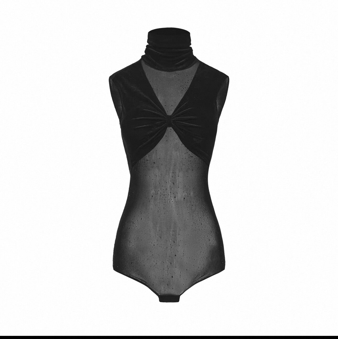 DUYQ Mesh Women's Bodysuit Latin & Ballroom