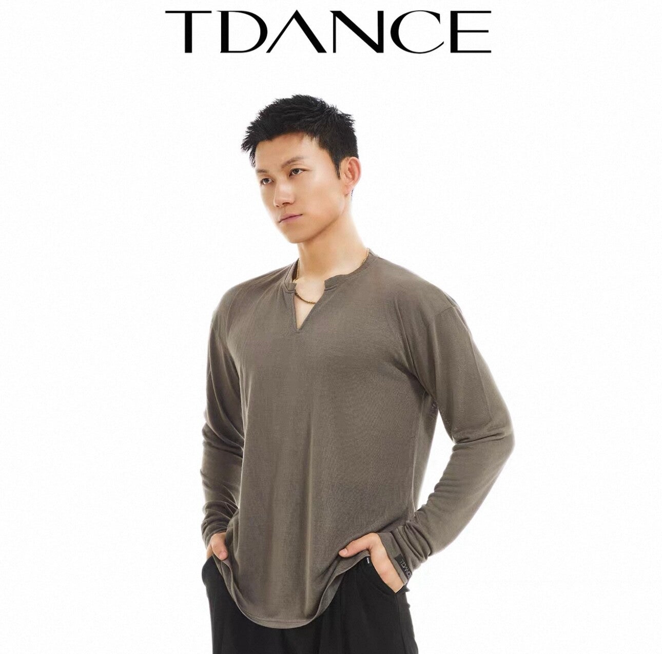 TDANCE Men's Long-sleeved Practice Shirt