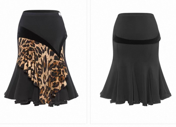 DUYQ Women's Leopard & Black Skirt