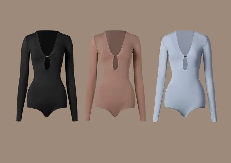 ZYM Women's Long-sleeved Latin & Ballroom Bodysuit