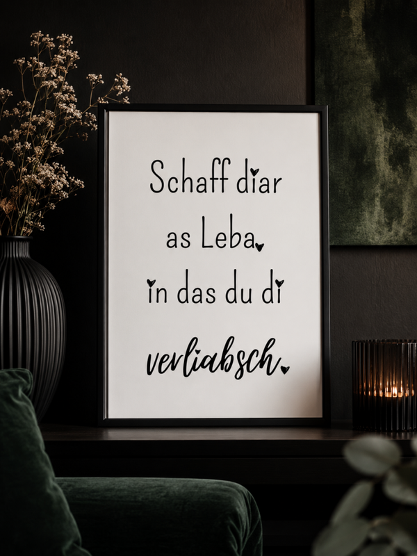 Poster - Schaff diar as Leba