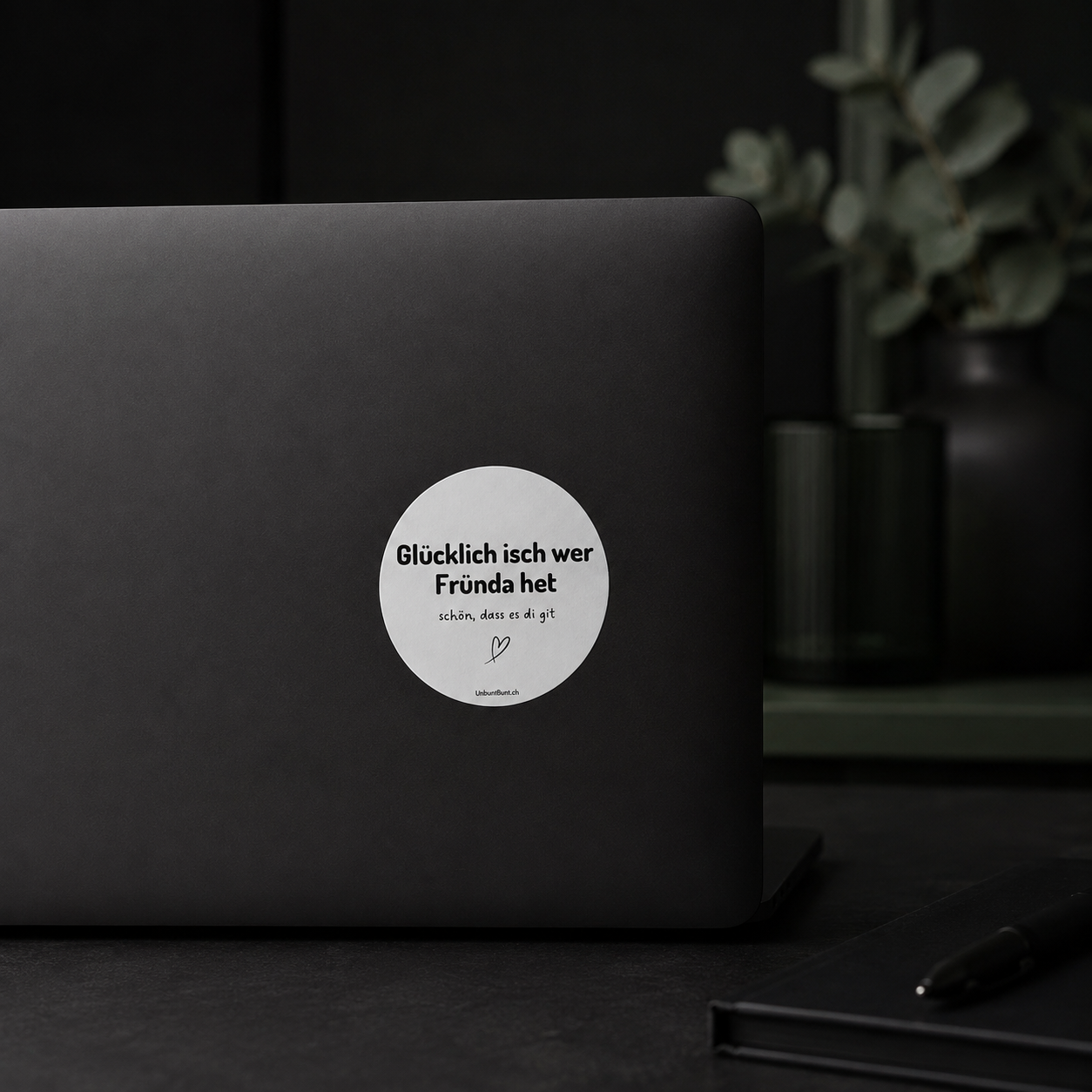 Sticker - Glücklich isch wer Fründa het