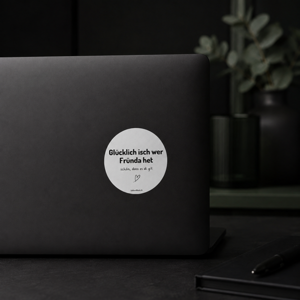 Sticker - Glücklich isch wer Fründa het