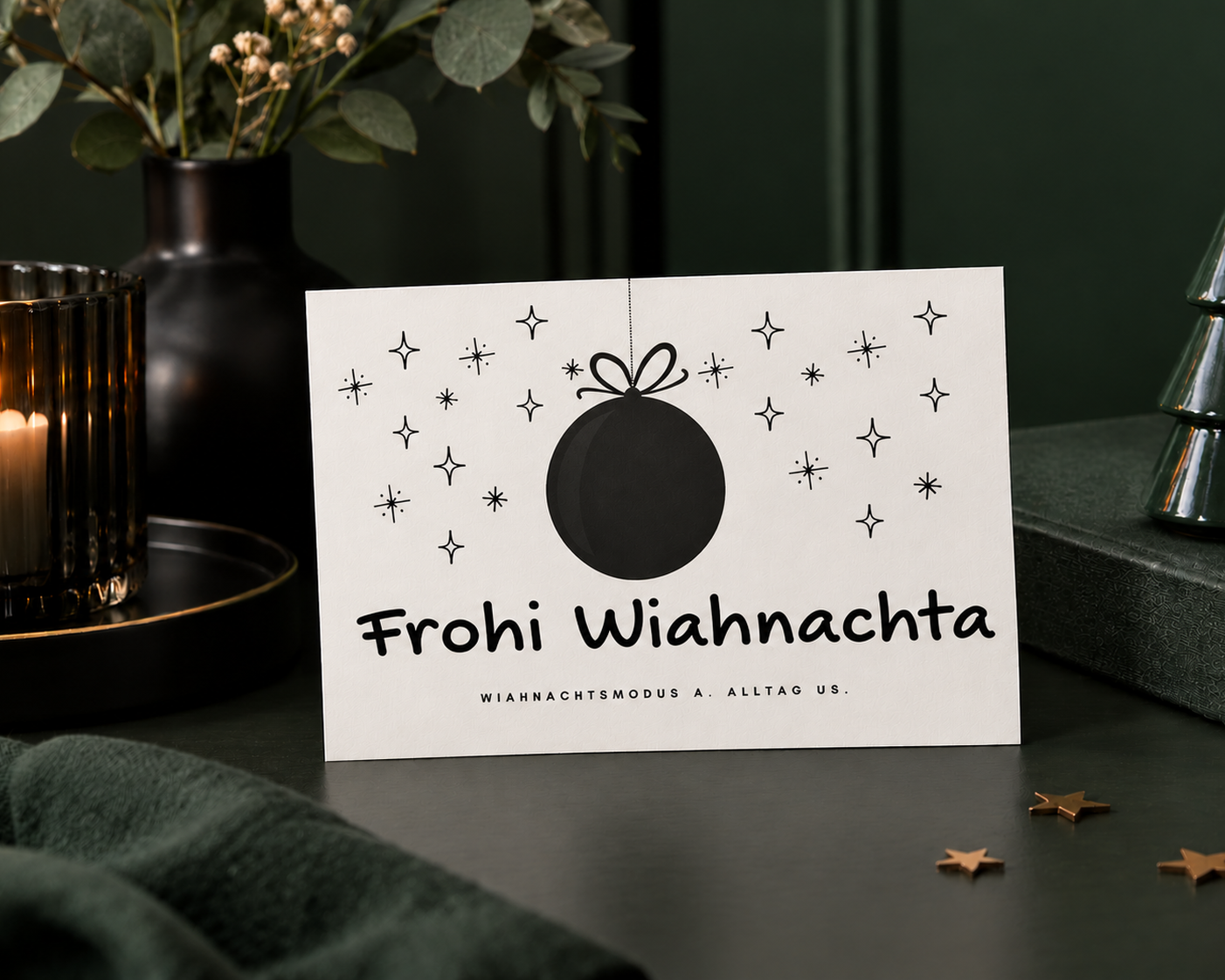 Karte - Frohi Wiahnachta