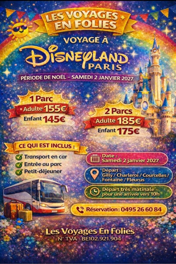Disneyland paris journée libre Samedi 2 janvier 2027
