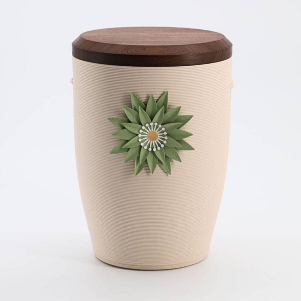 103401g Stille Blüte Grün Creme (Nuss)
