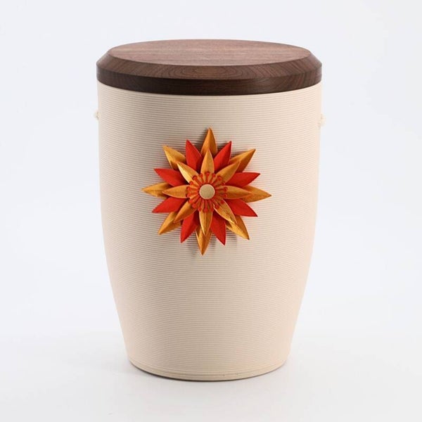 103401r Stille Blüte Rot Creme (Nuss)