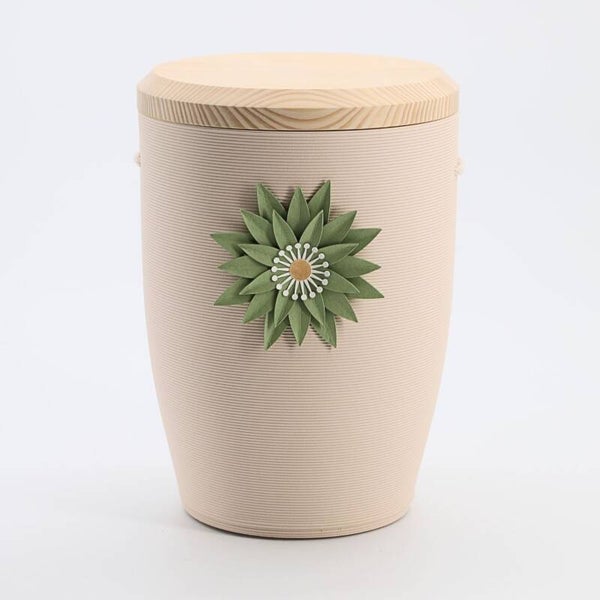 103402g Stille Blüte Grün Creme (Tanne)