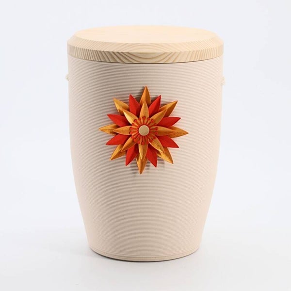 103402r Stille Blüte Rot Creme (Tanne)