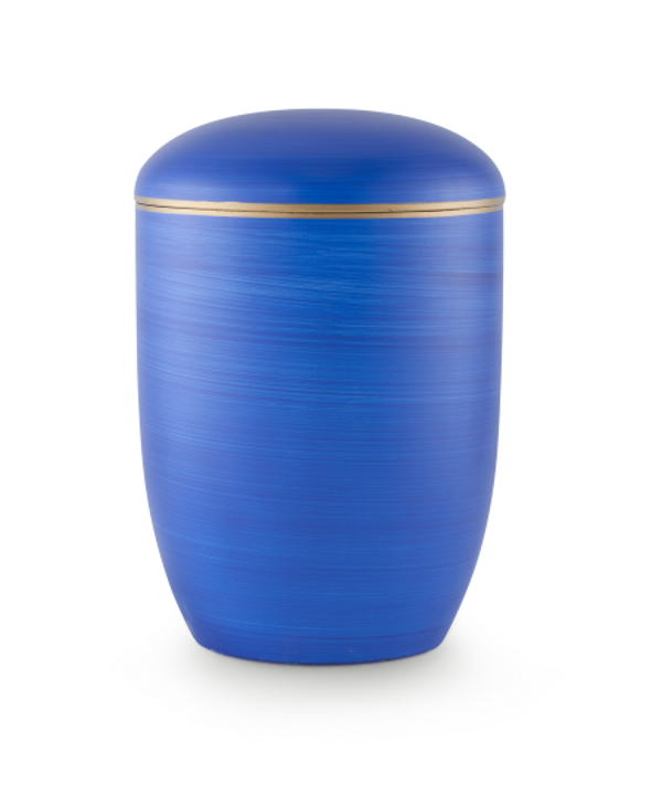 Edition Seeurnen, ozeanblau handbemalt, Anhydrit-Tonolith