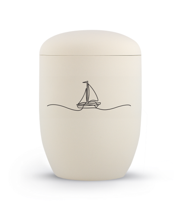 1652 Edition Linea, Samtton Creme, Segelboot, Anhydrit