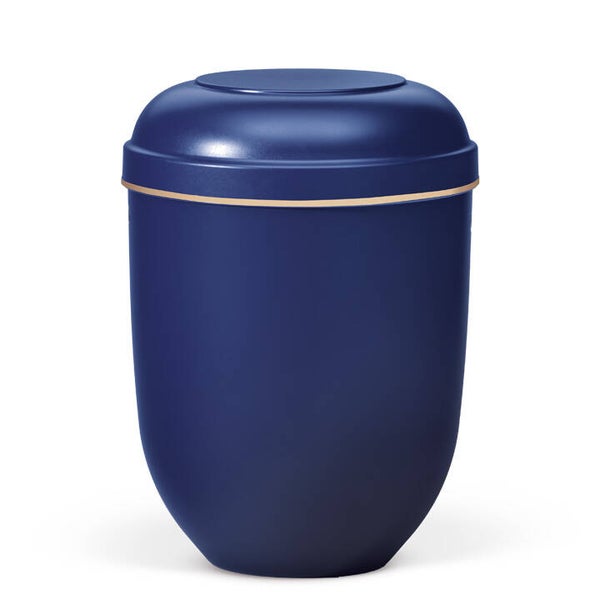 21820GB Naturstoffurne, Nacht Blau Goldband