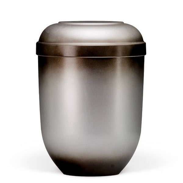 21850 Naturstoffurne, Grau Schwarz patina