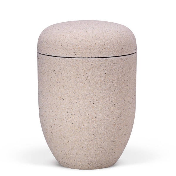 25820 Naturstoffurne, beige Sandbeschichtet