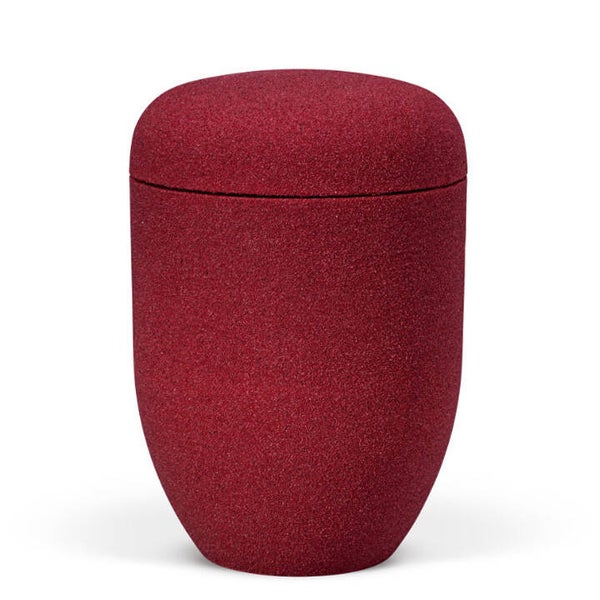 25823 Naturstoffurne, Bordeaux Sandbeschichtet