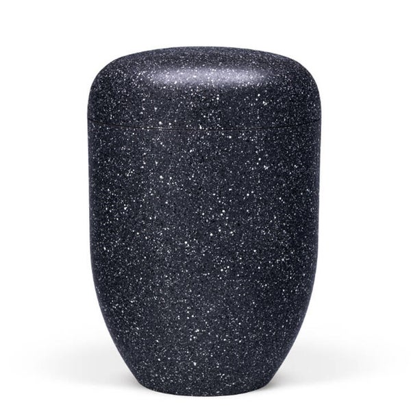 25961 Naturstoffurne, Schwarz/Grau, "Steinoptik"