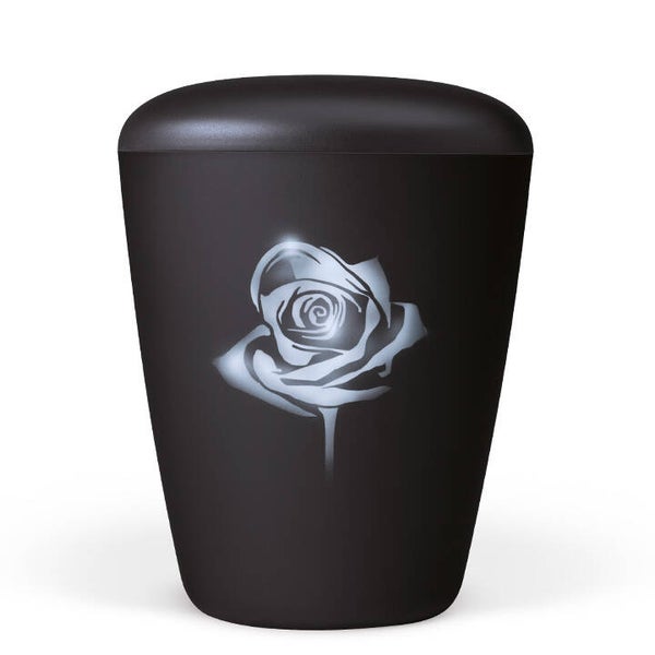 26210 Naturstoffurne, Anthrazit Velours, Airbrush: Rose