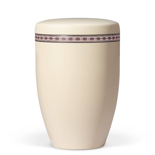 27013 Naturstoffurne, Sandbeige, Dekor: Intarsien Imitation
