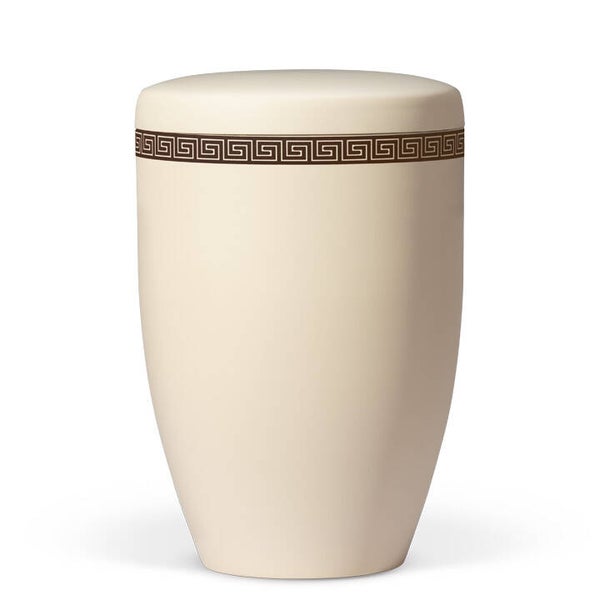 27014 Naturstoffurne, Sandbeige, Dekor: Mäander Klassisch