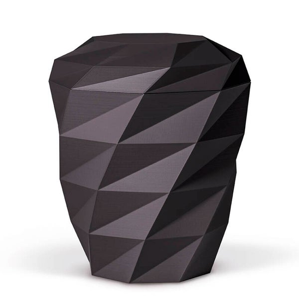 35050 Naturstoffurne, Anthrazit Velours, Polygon