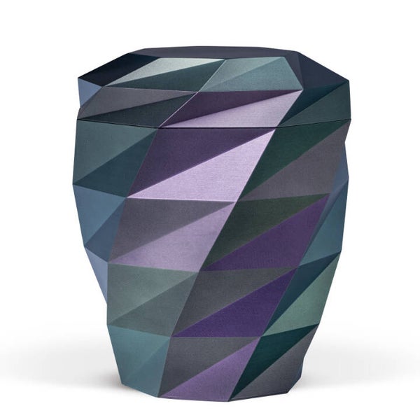 35700 Naturstoffurne, Effektlack Magentarot - Fjordgrün, Polygon