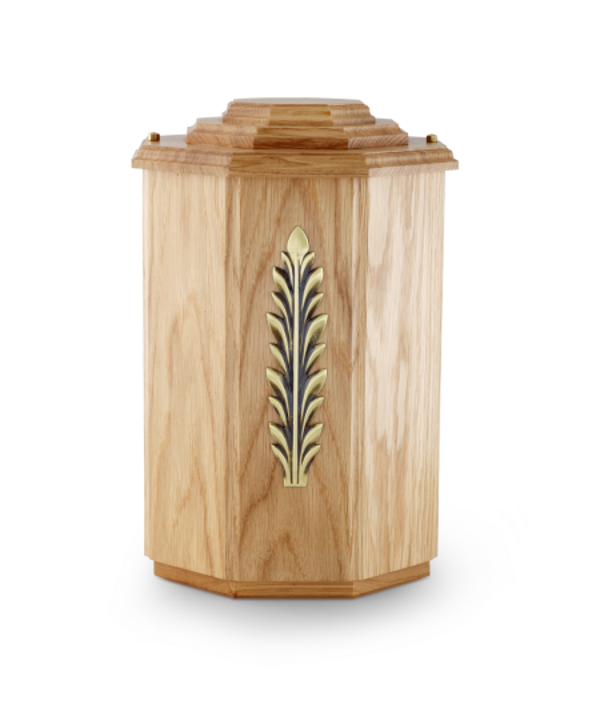 931 Eiche natur, achteckig, Messing-Emblem