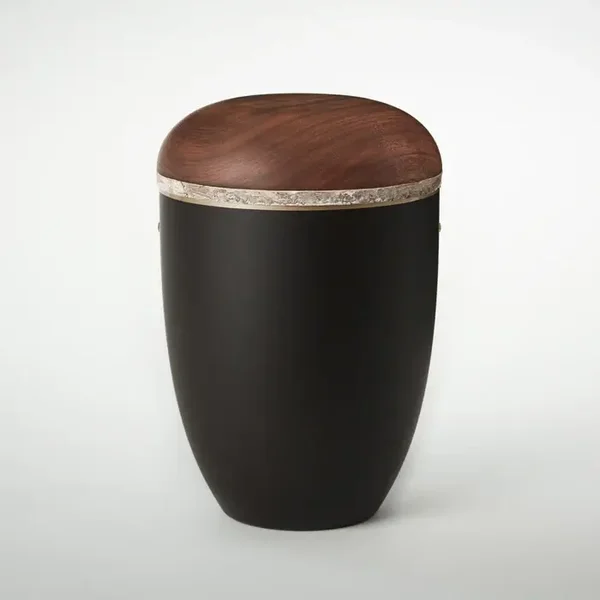 Art.Nr.: HNB-ant Holz-Naturstoffurne "Birke" anthrazit