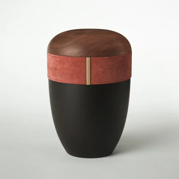 Holz-Lederurne "Bordeaux"