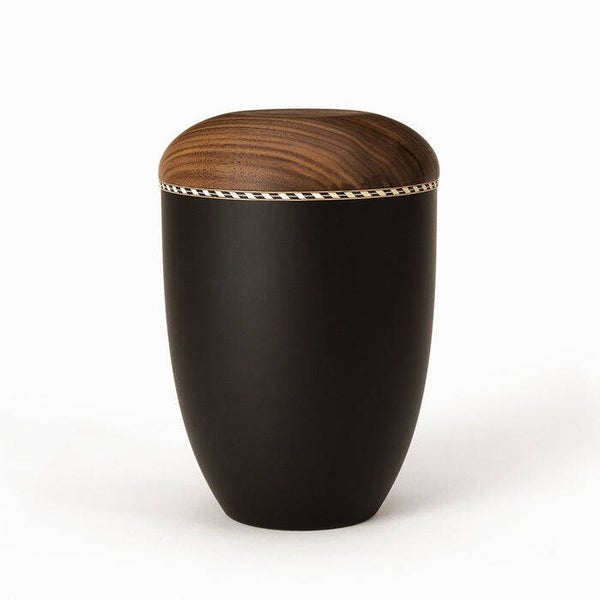 Art.Nr.: INT 1-ant Holz-Naturstoffurne "Intarsie 1" anthrazit