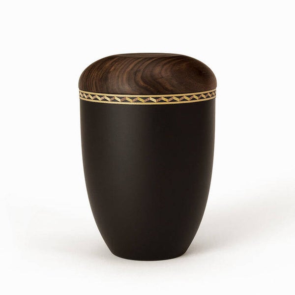 Art.Nr.: INT 3-ant Holz-Naturstoffurne "Intarsie 3" anthrazit
